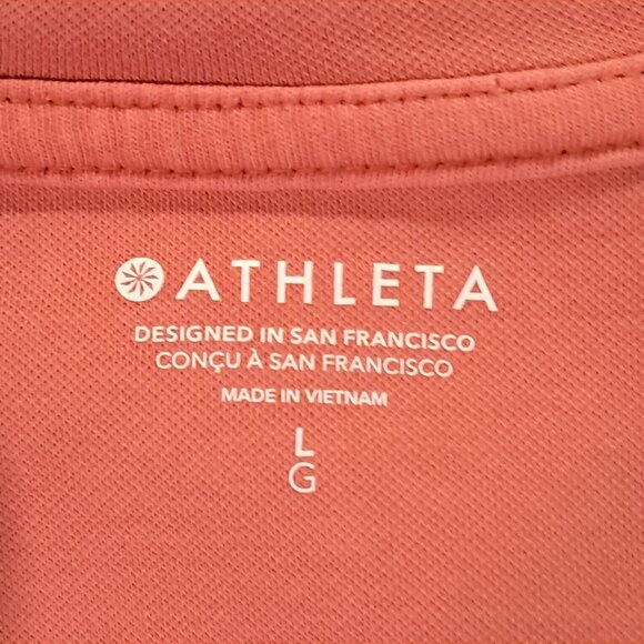Athleta Hoodie Women L Large Peach Pullover Cotton Blend Stretch Long Sleeve - Picture 7 of 10
